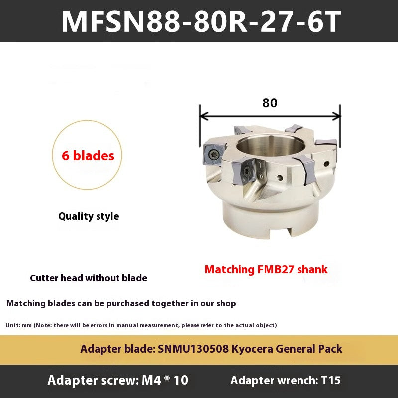 1114-88 Degree MFB288 Fast Feed Double Sided Milling Cutter Block Heavy Duty Face Milling Cutter Block MFSN Flying Cutter Block SNMU1206 Shandong Denso Pricision Tools Co.,Ltd.